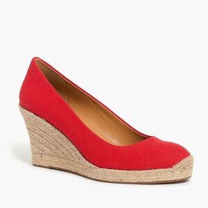 J.Crew Seville Red Espadrille Wedge Sandals – Size 8.5 – Like New